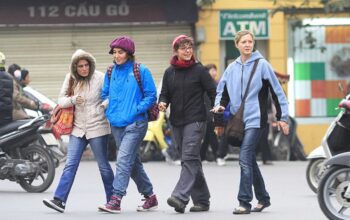 Crossing the street in Vietnam